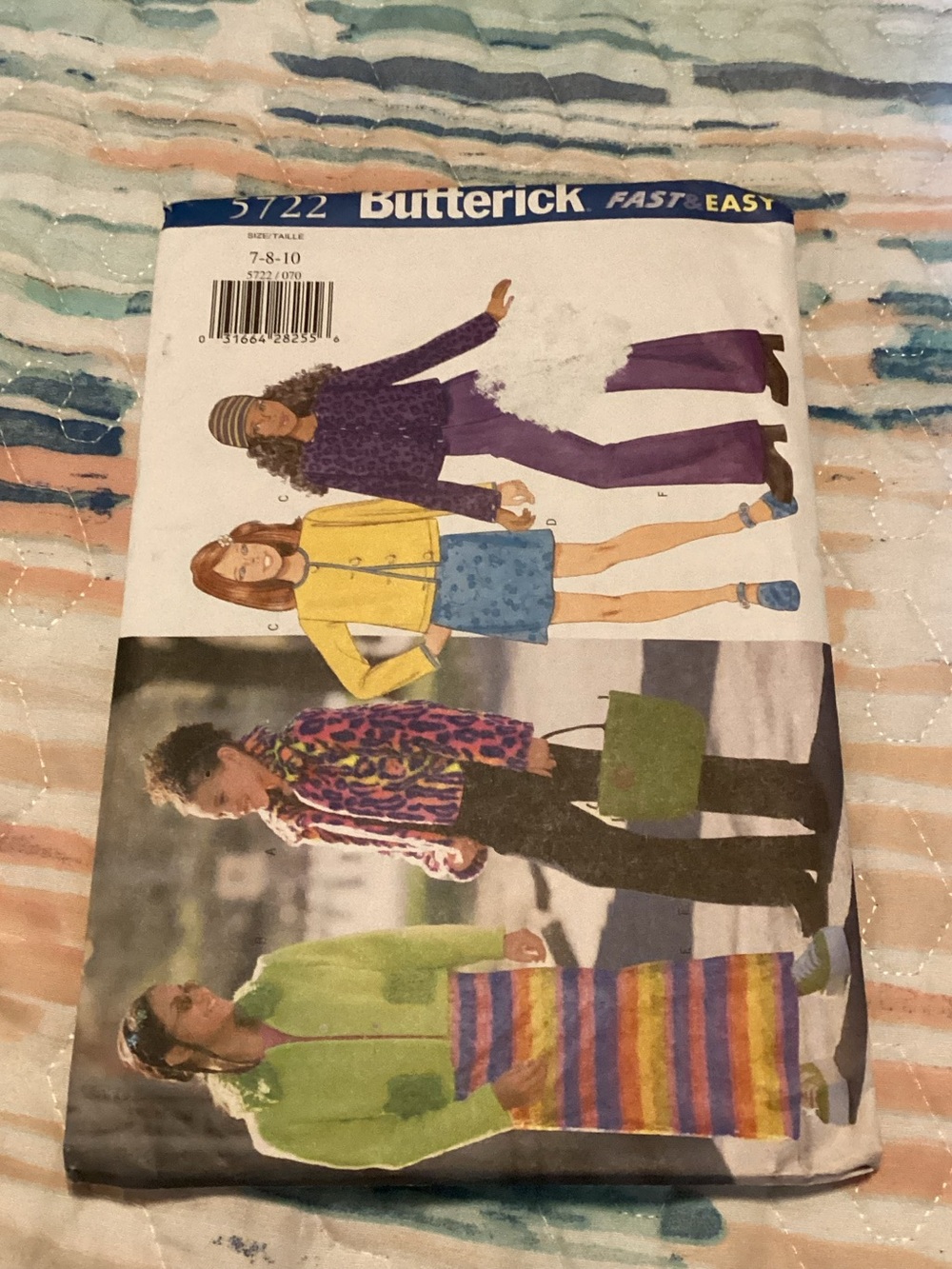 Girls Jacket,top,skirt,pants Butterick 5722 Sz 7-10 Fast & Easy Uncut Pattern